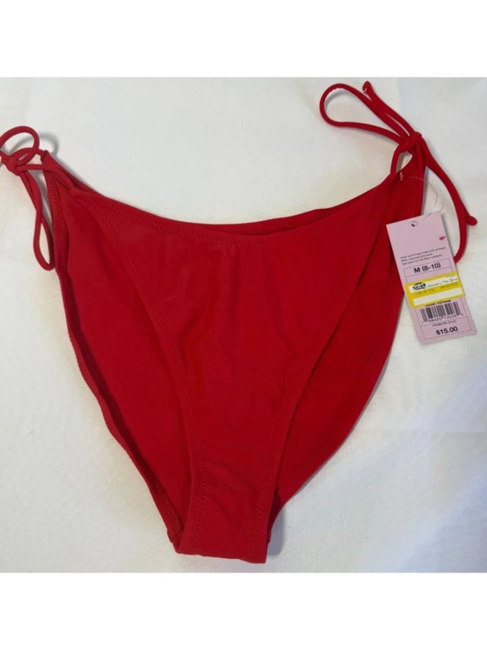 Wild Fable Red Bikini‎ Bottom Side Tie Low Rise Extra High Leg Cheeky Medium NWT